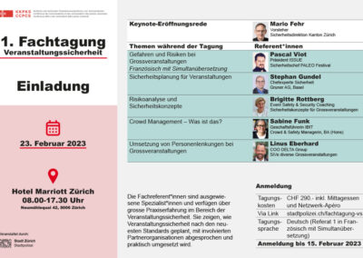 Fachtagung des Nationalen Fachgremiums Crowd Management (NFCM) der KKPKS